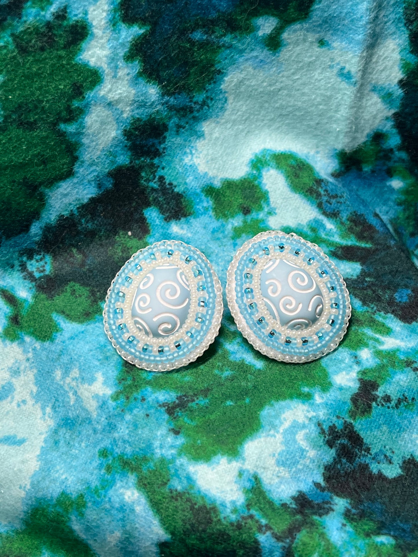 Blue Easter Egg Earrings