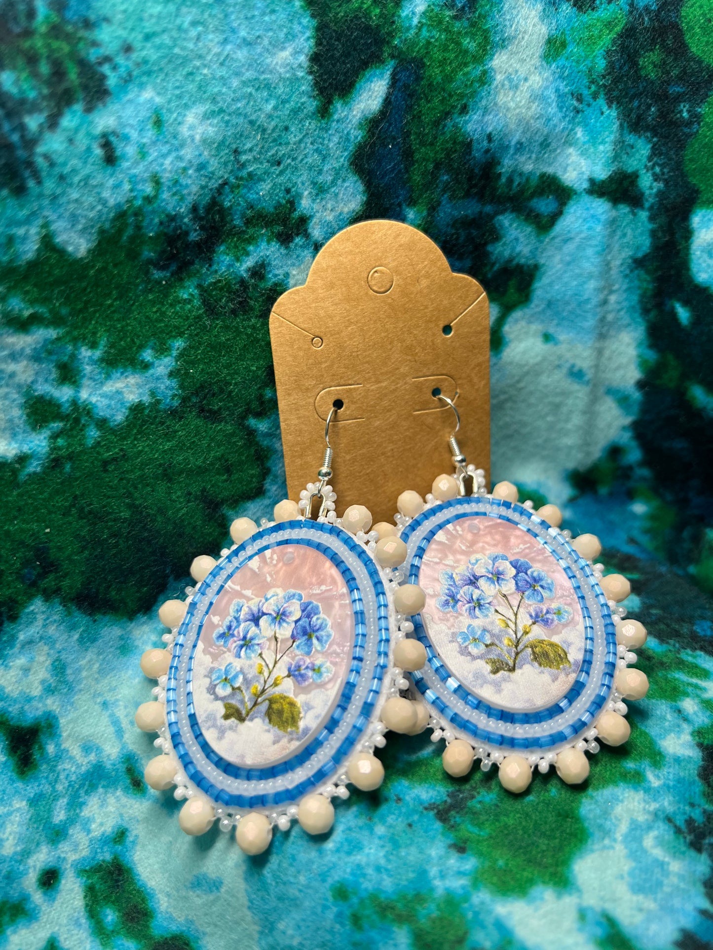 Blue Flower Earrings