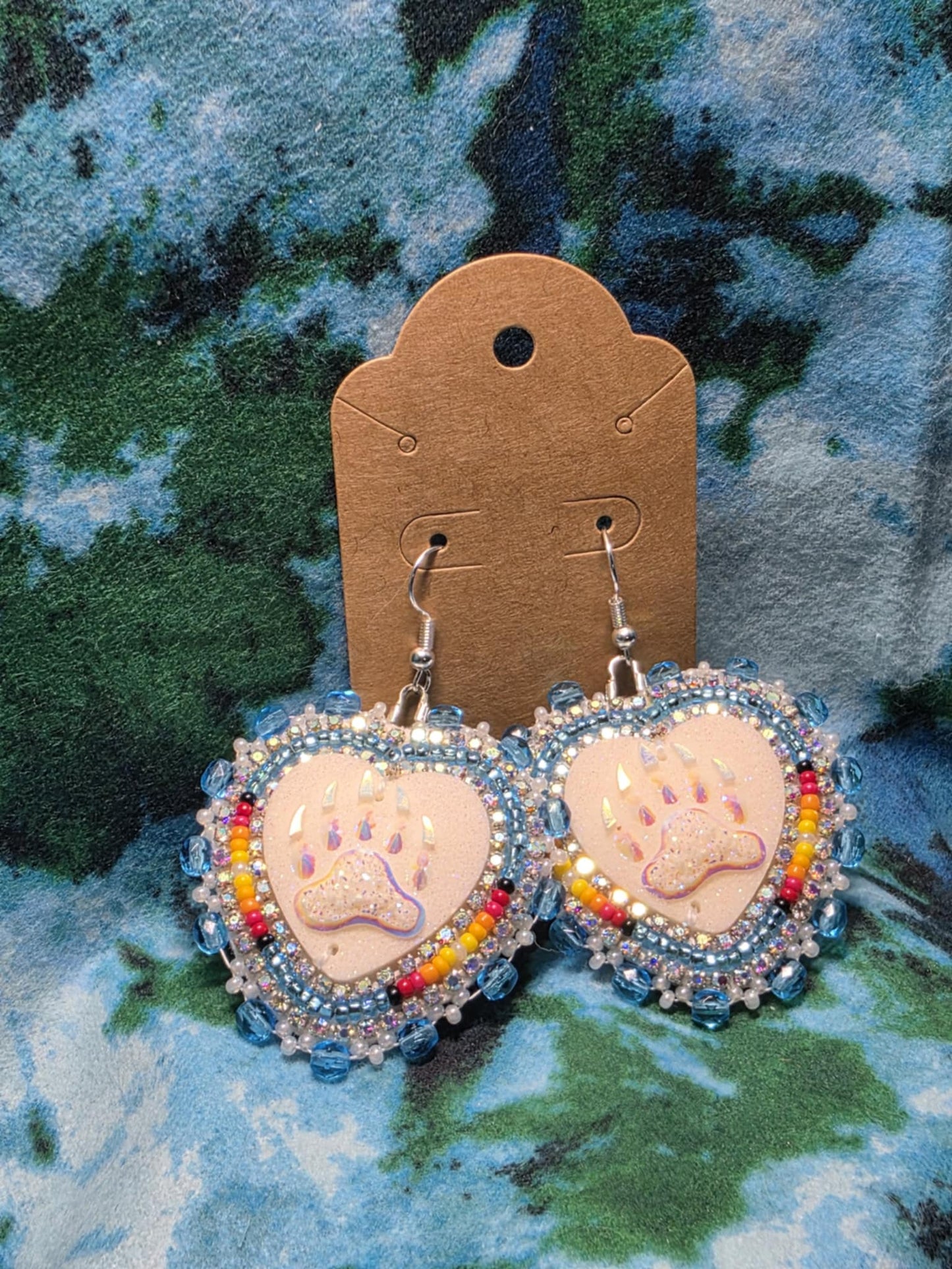 White Bear Paw Resin earrings