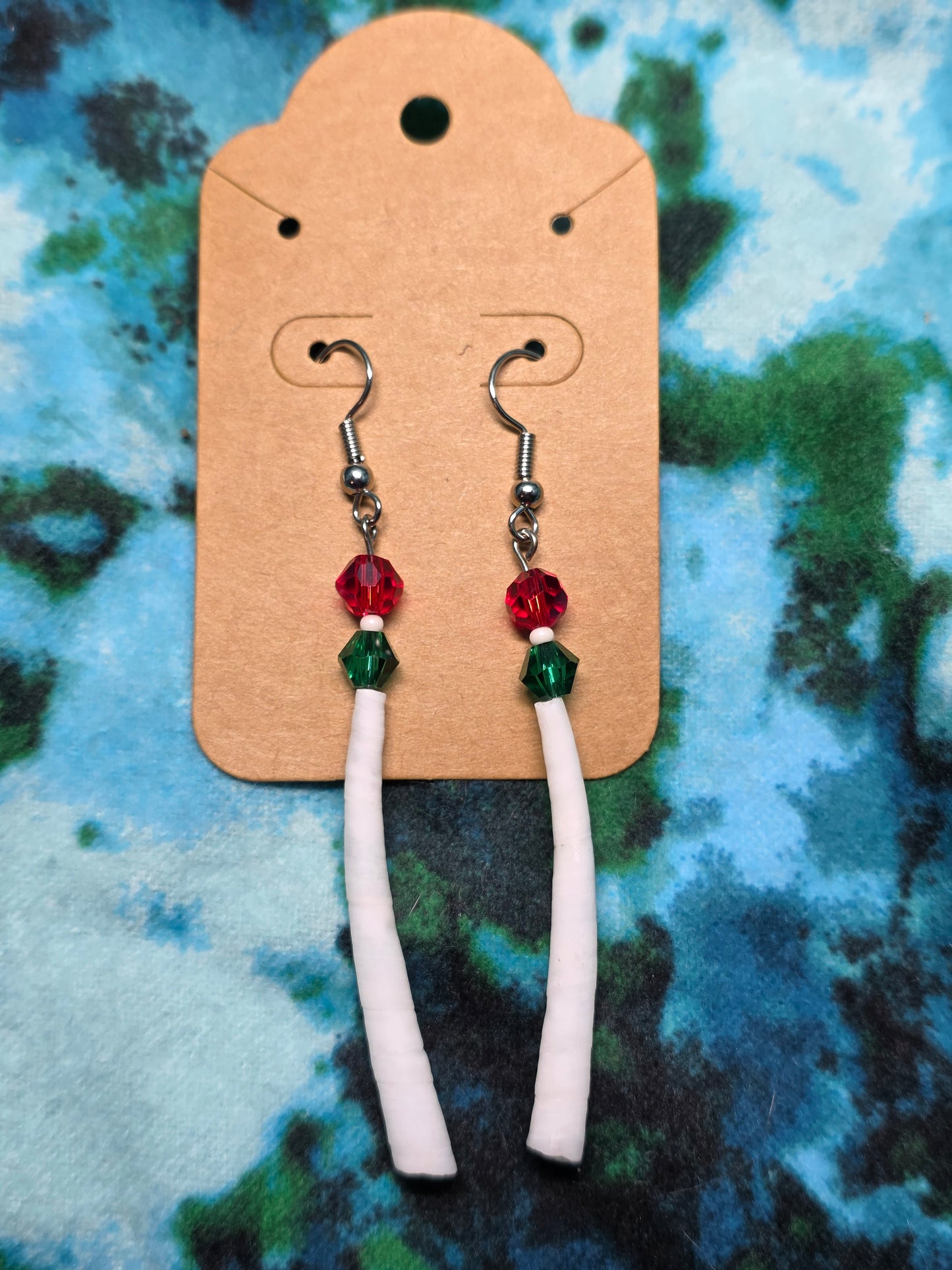 Christmas Dentallium shell earrings