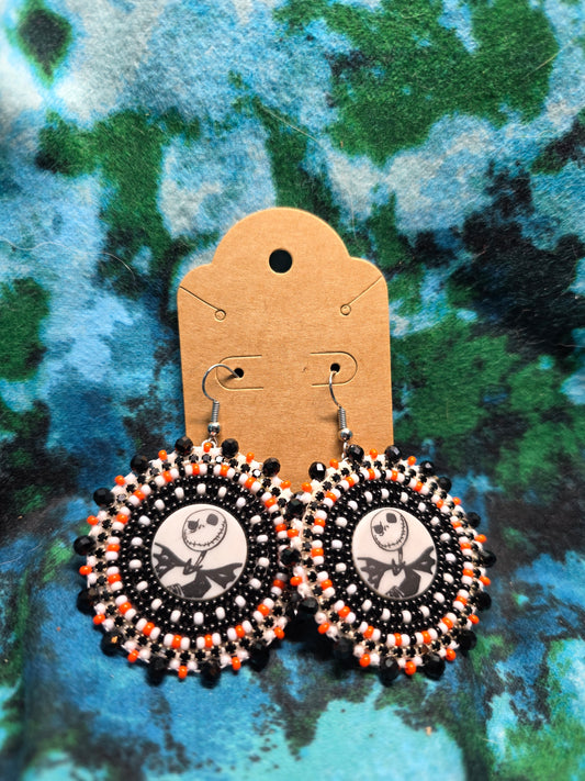 Jack Skellington Beaded Earrings